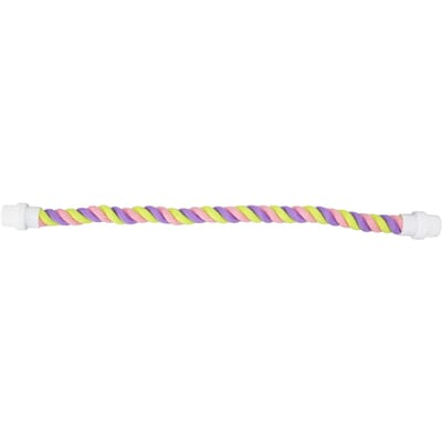 Perchoir Corde pour Oiseaux Coloré Flexible Sûr Corde en Coton Support Jouet pour Perroquets Cockatiels Inséparables M(for 4-6.5kg)
