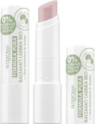 Deborah Milano Formula Pura Bio, Lippenbalsem, Kleurloos, Vrouwen, Universele huid, Jojobaolie, Hydraterend, Voedend, Verzachtend