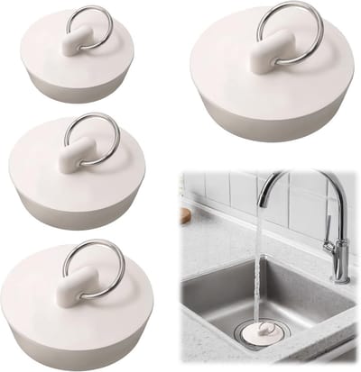 Universele Rubber Gootsteenpluggen Set - 4 Stuks voor Keuken en Badkamer