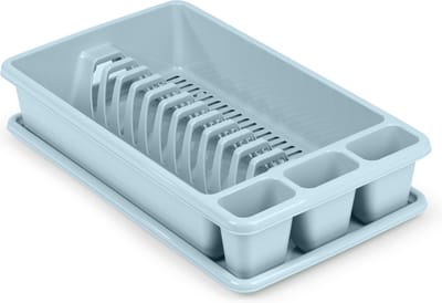 Plasticforte Afdruiprek met lekbak - ijsblauw - 45 x 26 cm - afwasrek