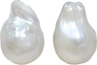 Zoetwater parel oorbellen Big Nucleated White Pearl - oorknoppen - echte parels - wit - sterling zilver (925) - sieraden doosje - parel oorbellen dames - parel oorknopjes