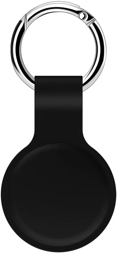 Garpex® Siliconen Sleutelhanger Geschikt voor AirTag & GPS Tracker - Set van 2 - Zwart