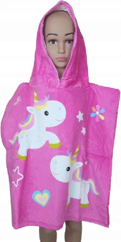 Badponcho - Badcape - Handdoek - Met capuchon - Unicorn - Eenhoorn - 50x100 cm