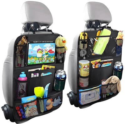 Dailygoods- Rugleuningbeschermer 2 Stuks - Waterdicht - Oxford-stof - Autostoelorganizer - Kinderspeelgoed - 62 x 42 cm - Onderhoudsvriendelijk