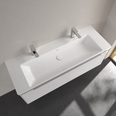 Villeroy & Boch Subway 3.0 cabinet washbasin 130 cm, with 2 tap holes, with overflow 4A70D401