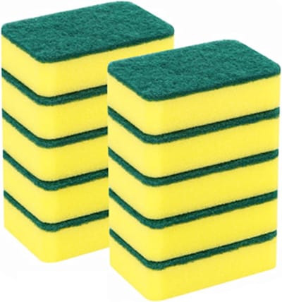 Daity Easy Clean Sponge 10-pack Ideale schoonmaakspons Multifunctionele keukenspons voor het wegspoelen van hardnekkig vuil Hygiënisch absorberend Rechthoekige keuken Multifunctionele spons