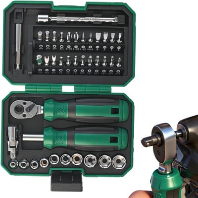 Ratelgereedschap Set - Steeksleutelset - Auto Onderhoud - Magnetische Schroefhantering - 40 Delig - Niet gespecificeerd