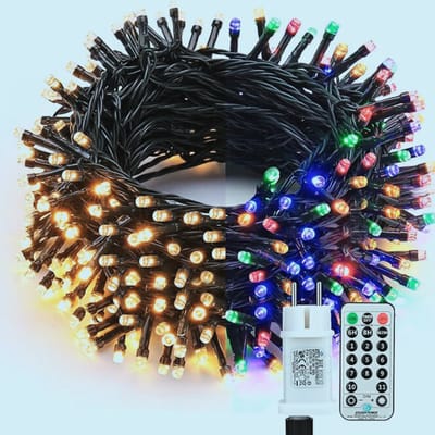 Kerstlichtketting 30M 300 LEDs - Dimbaar - Warm Wit & Kleurrijk - 11 Modi - Afstandsbediening - Waterdicht Voor Binnen & Buiten - Perfect Voor Kerstboom & Decoratie