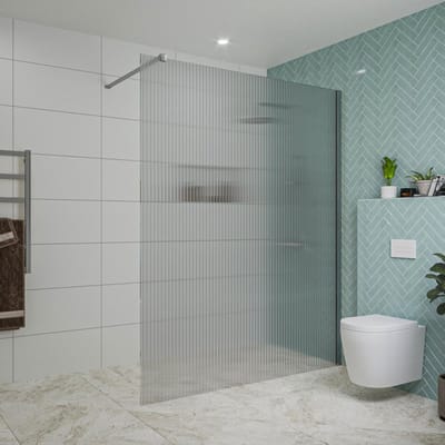 FugaFlow Eccelente Vetro inloopdouche badkamer - 160x200cm - ribbelglas - wandarm - chroom