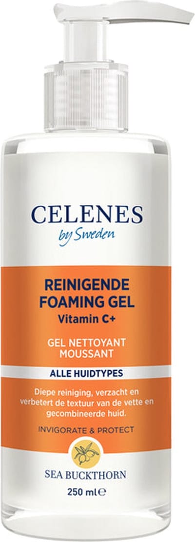 Celenes by Sweden Sea Buckthorn Reinigende Schuimgel - 250ml - Voor Vette/Gecombineerde Huid - met Vitamine C+