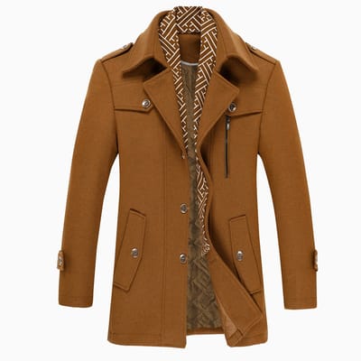 ALLTHEMEN Heren Parka Wollen Jassen - Korte Warme Winterjas- XS