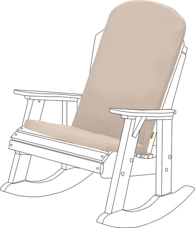 Zitkussen voor Tuinstoel - Tuinkussens Hoge Rug - Stoelkussen met Lint - 48cm x 128cm