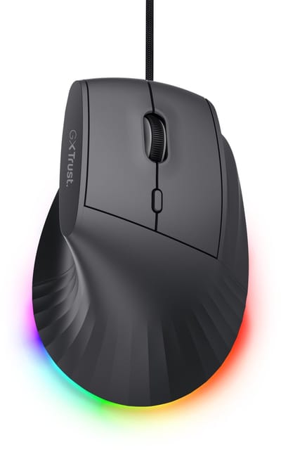 Trust MAU Gaming GXT145 REXXA Gaming mouse - Ergonomische muis - Optisch - 10 knoppen - Zwart met RGB-licht