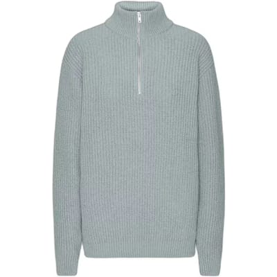 1/4 rits trui Colorful Standard Merino Steel Blue