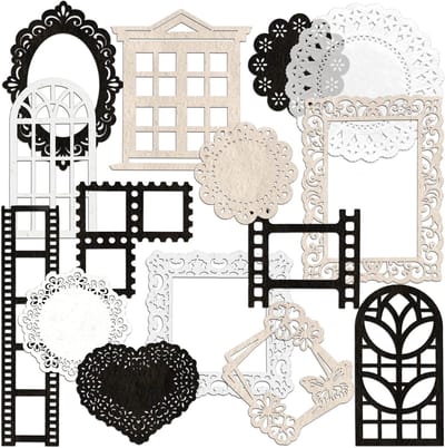 Vintage Scrapbook Cutout Dress Papier voor Raamdecoratie, Camera Film en DIY Fotoalbums - Creatieve Knutselmaterialen voor Scrapbooking en Handgemaakte Kaarten