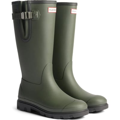 Hunter Field Downpour Boot Rubber Dames Donkergroen/Zwart Wellingtonlaarzen