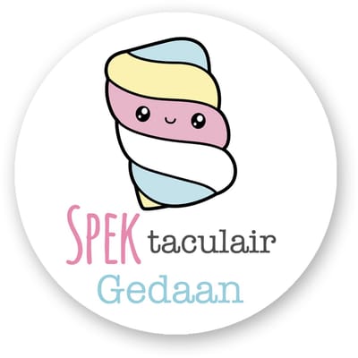 Spektaculair Gedaan Traktatiestickers 4 cm – Gepersonaliseerd – 25 Stuks