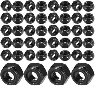 MTTproducts- Zelfborgende Moeren - 50 Stuks - Zeskantige Beveiligingsmoeren - Metrisch Draad (M6) - Robuust - Duurzaam