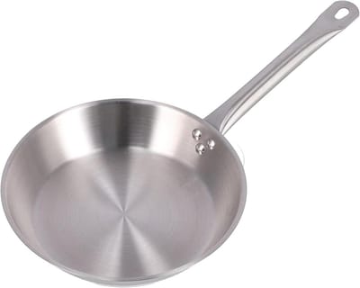 Koekenpan - Bratpan - Gezond Koken - Gelijkmatige Warmte - Ø 20 x 5 cm - Zilver