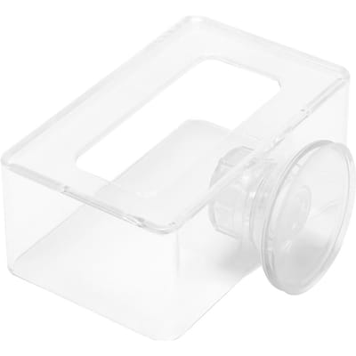 Installation Simple en Acrylique Alimentateur de Nourriture pour Poissons Anneau d'Alimentation pour Aquarium avec Ventouse moins que br plus white