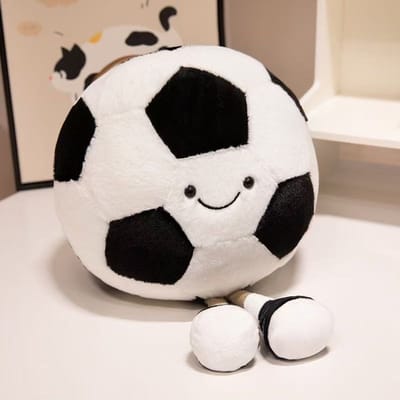 25cm Nieuwste Basketbal En Voetbal Pop Simulatie Gevuld Pluche Speelgoed Cartoon Anime Leuke Pop Cadeau Jongens En Meisjesvoor Plezier Pop 25cm white