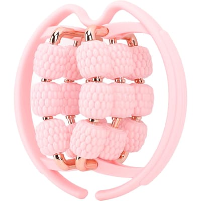 Masseur Circulaire pour les Jambes Relaxation Musculaire Polyvalent Trois Couches Portatif 18 Roues Muscle pink