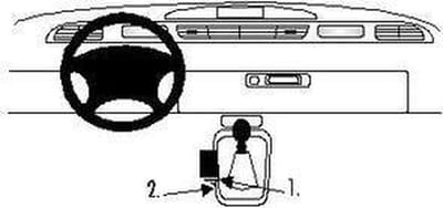 Brodit ProClip houder geschikt voor Renault Espace 1997-2002 Console mount. LET OP: Uitlopend artikel, Kan niet retour!