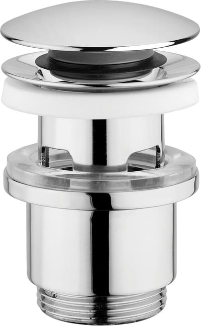Clic-Clac Wastafelafvoer met Overloop 63 mm Verchroomd
