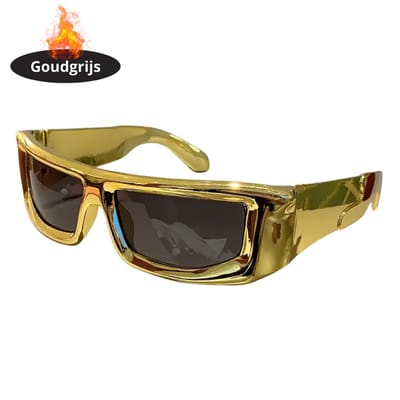 Bovista - Festival Bril - Rave - Space - Techno - Freaky Glasses - Heren - Dames - Zonnebril - Goud