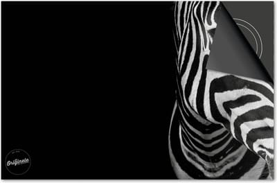 Inductie beschermer 60x60 - afdekplaat inductie mat - Dietrix Kookplaat beschermer - Exclusief - Dieren - Zebra op Zwart