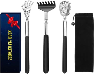 Unieke 3-pack rugkrabber, draagbaar telescopisch massagecadeau voor vrienden/collega's/familie - reisbenodigdheden, stressverlichting - kousvullers voor mannen vrouwen