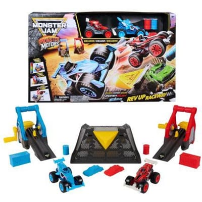 Spinmaster Monster Jam Monster Motors - Rev Up Racebaan Speelset Voertuigen