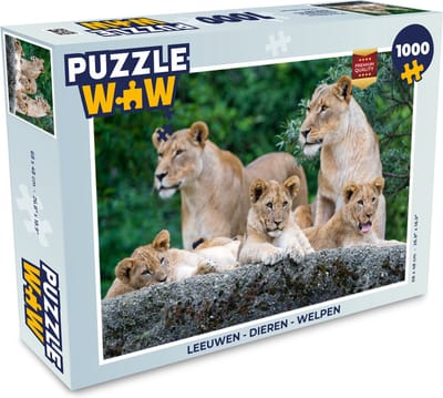 Puzzel Leeuwen - Dieren - Welpen - Legpuzzel - Puzzel 1000 stukjes volwassenen