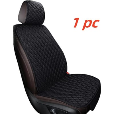 Universele Autostoelhoes Beschermer Linnen Voor Achter Kussen Beschermkussen Mat Rugleuning Voor Auto Interieur Vrachtwagen SUV Bestelwagen black