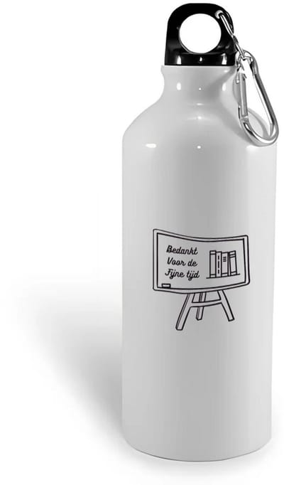 Hacebo® - Bedankt voor de fijne tijd waterfles - Juf - Meester - Afscheid school - water fles - 400ML