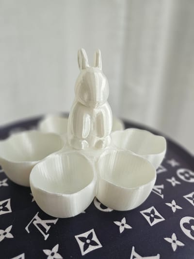 3D-geprinte Eierhouder met Paashaas – Organizer voor Paaseieren