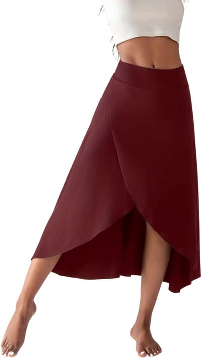 Livano Broekrok Dames - Skort - Korte Broek - Culotte - Wandelrok - Bordeauxrood - Maat XS