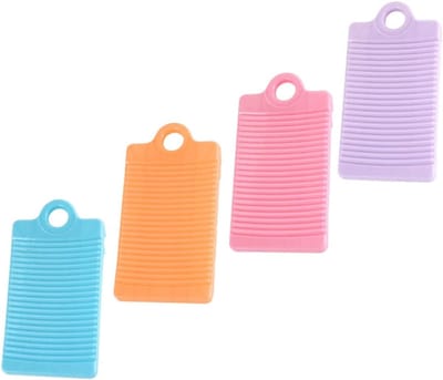 Mini Washboard Set - Draagbare Wasplank - Kleine Wasjes Doen - Golvend Wrijfoppervlak - 31x16.1cm - Diverse Kleuren