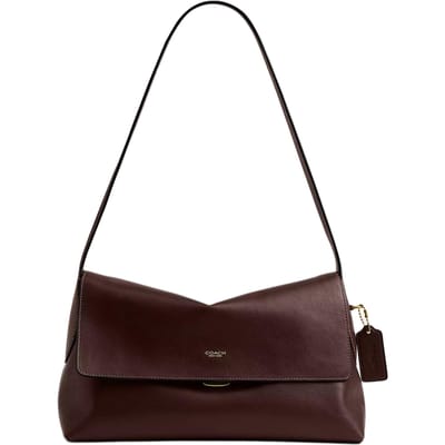 Coach Chelsea 30 Druksluiting Suède Voering Ritsvak Natuurlijk Nerfleer Schoudertas Grote Dames schoudertas Esdoorn-Bruin CDS58-B4MPL Basic Set (Bag+Dust Bag) gray