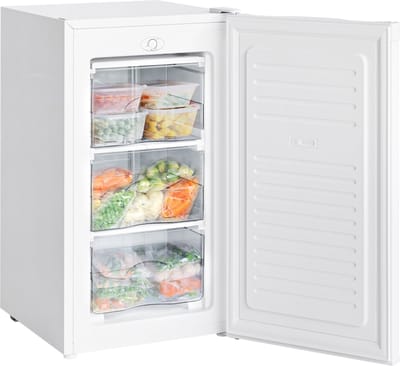 KitchenBrothers Vriezer - 64L - Diepvriezer - Compact Tafelmodel - 3 Vrieslades - Diepvrieskast - Vrijstaand - Wit