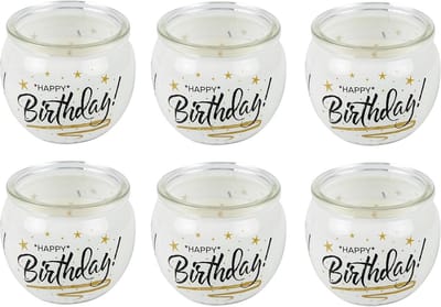 Set van 6 Geurkaarsen in Glas met Spreuken - Lange Brandduur - Ideaal Cadeau