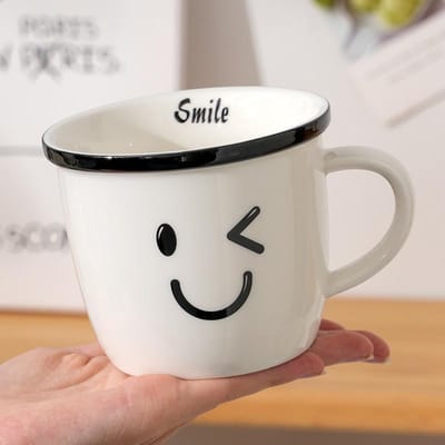 Tasse Mignonne à Motifs de Fruits Tasse à Lait Tasse pour Petit-Déjeuner pour Enfants Tasse en Céramique Cartoon de Haute Valeur Tasse à Boire pour Bureau 350ml