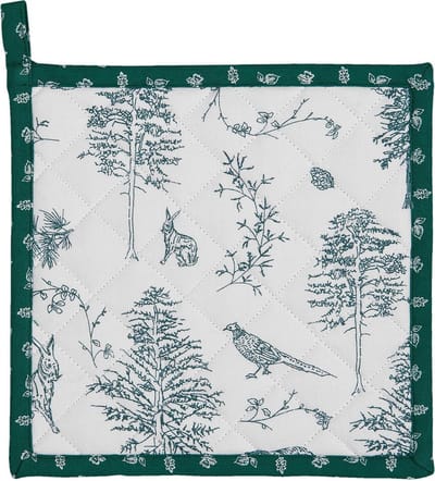 Clayre & Eef Pannenlap WF45 20*20 cm Groen Katoen Vierkant Afgiet Pannenlap Afgiethulp,Afgiet Pannenlap,Afgiethulp,Pannelap