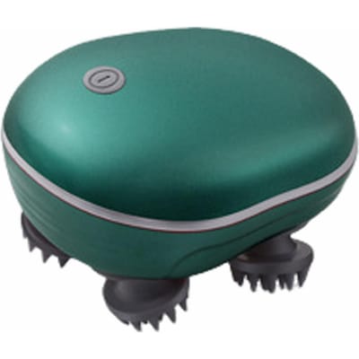 Elektrische handmassageapparaat voor het hoofd, antistress- en ontspanningsmassage voor het lichaam, verlicht spierspanning en heeft vier roterende massagekoppen.