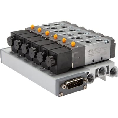 G1/8'' 12x pneumatisch ventiel terminal 24V DC 1,5-8bar/21,0-112psi Meerpolig E.MC