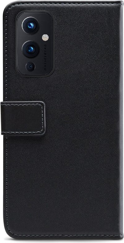 OnePlus 9 Bookcase hoesje - Mobilize - Effen Zwart - Kunstleer