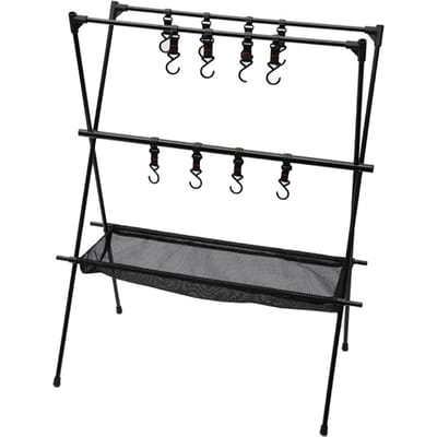 Porte-ustensiles de cuisine de camping avec filet et crochet multicouche pliable gain de place Outils de camping