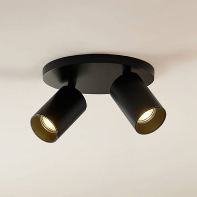 Arcchio - buitenspot - 2lichts - aluminium - H: 12.2 cm - GU10 - zwart
