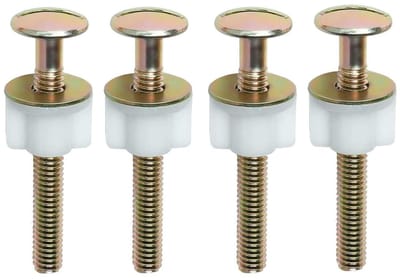 WC Bril Schroeven - Bevestigingsbouten Toilet - Toilet Reparatie - Duurzame Stalen Constructie - Universele Maat - Zwart