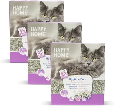Happy Home Hygi�ne Puur - Kattenbakvulling - 3 x10 l